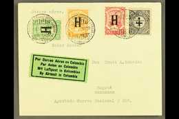 SCADTA  1929 (14 Jan) Cover From Netherlands Addressed To Bogota, Bearing Colombia 4c And SCADTA 1923 5c, 10c & 15c All  - Kolumbien