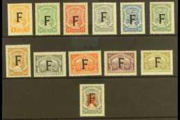 SCADTA  FRANCE 1923 Complete Set With "F" Consular Overprints Inc 20c Registration Stamp (Scott CLF81/91 & CFLF5, SG 26G - Colombia