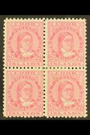 1893-1900  2½d Pale Rose Perf 11, SG 16, Fine Mint BLOCK Of 4, Fresh. (4 Stamps) For More Images, Please Visit Http://ww - Cookeilanden