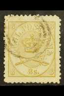 1864-70  8sk Olive-bistre, Perf.12½, Facit 18, SG 33, Lightly Used, Few Blunt Perfs, SG Cat.£500 For More Images, Please - Other & Unclassified