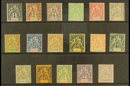 GABON  1904-07 Tablets Complete Set (Yvert 16/32, SG 16/32), Fine Mint, 5f With Small Thin, Very Fresh. (17 Stamps) For  - Other & Unclassified