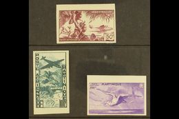 MARTINIQUE  1947 50f, 100f, And 200f Airs Complete Set IMPERF, Yvert 13/15, Very Fine Mint. (3 Stamps) For More Images,  - Other & Unclassified