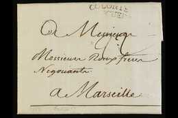 MARTINIQUE  1782 Entire From St Pierre To Marseille, Landed At Rochefort, Where It Received A Strike Of The 2 Line Curve - Andere & Zonder Classificatie