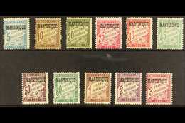 MARTINIQUE  POSTAGE DUES 1927 Overprints Complete Set (Yvert 1/11, SG D130/40), Never Hinged Mint. (11 Stamps) For More  - Otros & Sin Clasificación