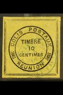 REUNION  PARCEL POST (Colis Postaux) 1890 10c Black / Yellow (black Frame), SG P11 / Yvert 1, Very Fine Used. For More I - Andere & Zonder Classificatie