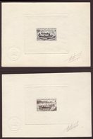 SOMALI COAST  1964 Die Proofs Of  The Local Boats Set, As Yv 320/21, Printed On Thick Embossed Paper And Signed By The E - Andere & Zonder Classificatie