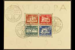 1935  OSTROPA Mini-sheet (Michel Block 3, SG MS576a), Used With Special Exhibition Cancels, Small Thins & Slightly Trimm - Other & Unclassified