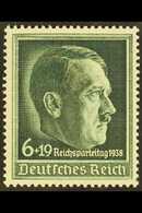 1938  6pf Green Nuremburg Congress With HORIZONTALLY RIBBED GUM (Michel 672y, SG 660a), Fine Never Hinged Mint, Fresh. F - Altri & Non Classificati