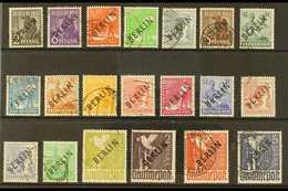 1948  "BERLIN" Overprinted Complete Definitive Set, Mi 1/20, SG B1/B20, Very Fine Used With Andreas Schlegel Photo Certi - Other & Unclassified