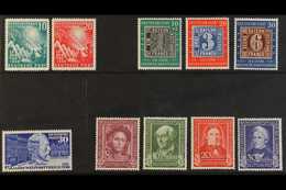 1949 COMPLETE YEAR SET.  SUPERB NEVER HINGED MINT On A Stock Card, Includes 1949 30pf UPU And Assembly, Stamp Anniv & Re - Andere & Zonder Classificatie