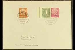 1958-60 SE-TENANT PAIR ON COVER.  1964 (11 Sep) Cover Bearing 1958-60 1pf+5pf Numeral & Heuss Wmk Sideways Type I Horizo - Otros & Sin Clasificación