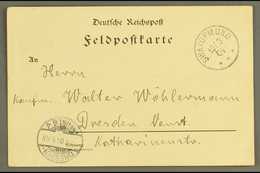 SOUTH WEST AFRICA  1904 (10 Mar) Printed Feldpost Card To Germany Showing Very Fine "SWAKOPMUND" Cds Postmark With Dresd - Otros & Sin Clasificación