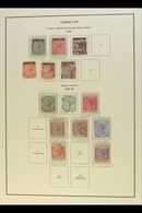 1886-1898 QV MINT & USED COLLECTION  Presented On Printed Pages. Includes 1886 Bermuda Stamps Opt'd Gibraltar ½d Mint, 1 - Gibilterra