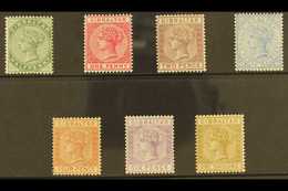 1886-87  Complete Definitive Set, SG 8/14, Very Fine Mint. (7 Stamps) For More Images, Please Visit Http://www.sandafayr - Gibraltar