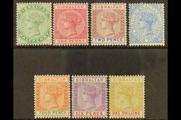 1898  Re-issue In Sterling Complete Set, SG 39/45, Fine Mint. (7 Stamps) For More Images, Please Visit Http://www.sandaf - Gibraltar