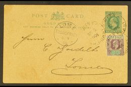 1905  (5 Sep) ½d Postal Stationery Postcard Uprated With ½d KEVII Stamp, Addressed To Lome (German Togo), Bearing "Kwitt - Costa De Oro (...-1957)