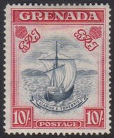 1938-50  10s Slate-blue & Carmine Lake (wide) Perf 14, SG 163d, Very Fine Mint For More Images, Please Visit Http://www. - Grenada (...-1974)