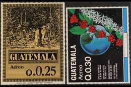 1984  25c & 30c Air Coffee Large Size Stamps (see Note After Scott C789), Never Hinged Mint, Fresh & Scarce. (2 Stamps)  - Guatemala