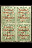 1922 DOLLARD  4d Grey-green With Carmine Overprint, SG 6c, Superb Never Hinged Mint Block Of Four. For More Images, Plea - Andere & Zonder Classificatie