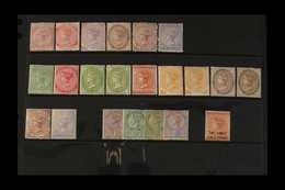 1870-91 FINE MINT COLLECTION  Incl. 1870-83 ½d, 2d, 6d, 2s And 5s, 1883-97 1d Carmine, Both 6d Shades, Both 1s Shades, 2 - Giamaica (...-1961)
