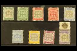 1905-11  Complete Arms Set, SG 37/45, Fine Mint, The 5s With Plate Number In Margin. (9) For More Images, Please Visit H - Jamaïque (...-1961)