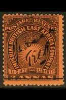 1895  "½ Anna" On 3a Black On Dull Red, Initialed "T.E.C.R.", SG 31, Very Fine Mint Og. For More Images, Please Visit Ht - Vide