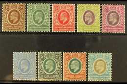 1907-08  Complete Definitive Set, SG 34/42, Fine Mint. (9 Stamps) For More Images, Please Visit Http://www.sandafayre.co - Vide