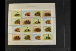 1989  "Philexfrance '89" Snakes Of Macau (SG 694/97) Complete Se-tenant Sheet, very Fine Never Hinged Mint. (sheet Of 16 - Other & Unclassified