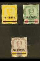 JOHORE  1904 Surcharge Set Complete, SG 58/60, Very Fine Mint. (3 Stamps) For More Images, Please Visit Http://www.sanda - Andere & Zonder Classificatie