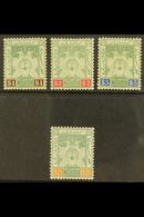 KELANTAN  1911 $1 Green And Brown To $25 Green And Orange, SG 9a - 12, Very Fine Mint. (4 Stamps) For More Images, Pleas - Autres & Non Classés