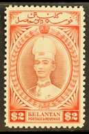 KELANTAN  1937-40 Ismail $2 Red Brown & Scarlet, SG 53, Fine Mint With Tiny Hinge Thin For More Images, Please Visit Htt - Altri & Non Classificati