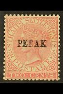 PERAK  1884 2c Pale Rose Ovptd SG Type 18 (10½mm), SG 21, Fine Mint. For More Images, Please Visit Http://www.sandafayre - Altri & Non Classificati