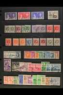 1937-87 USED COLLECTION  On Stock Pages, Inc 1938-49 10c Sliced "S" At Top Variety, 1950 Most Vals To 5r & 10r, 1953-58  - Maurice (...-1967)