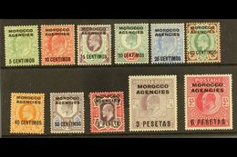 SPANISH CURRENCY  1907-12 KEVII Definitive Set To 6p On 5s, SG 112/22, Fine Mint (11 Stamps) For More Images, Please Vis - Other & Unclassified
