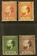 1867-71  William III 10c To 25c (NVPH  8/11), Mint, Probably Regummed. Min Cat 5,700 Euros. Nice Group! (4 Stamps) For M - Other & Unclassified