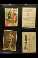 STAMP DESIGNS ON ADVERTISING CARDS - CIRCA 1908  An Attractive Group Of Colourful, Continental Advertising Cards, Two Di - Sonstige & Ohne Zuordnung