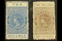 1913-21 POSTAL FISCAL  2s Deep Blue & 2s6d Grey Brown, SG F111/112, Fine Mint (2 Stamps) For More Images, Please Visit H - Other & Unclassified