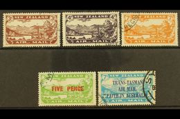 1931-1934 AIRS VERY FINE USED  With 1931 Set Plus 5d On 3d Surcharge, SG 548/51, Plus 1934 7d "Faith In Australia", SG 5 - Otros & Sin Clasificación