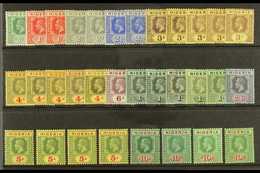 1914-29  Geo V, Mult Crown CA,  Set To 10s (SG 1/11d) With Most Of The Additional SG Listed Shades, Includes All Stamps  - Nigeria (...-1960)
