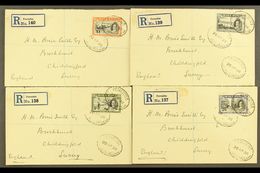1936  Pictorial 2s6d To £1, SG 42/45, Each On A Separate Neat Registered Cover From Forcados To England, Highly Attracti - Nigeria (...-1960)