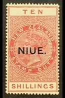 1918-29  10s Brown-red, Thick, Opaque, White Chalky Paper, SG 37b, Fine Mint. For More Images, Please Visit Http://www.s - Niue