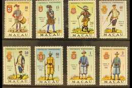 MACAO  1966 Military Uniforms Complete Set, SG 496/503, Fine Never Hinged Mint, Very Fresh. (8 Stamps) For More Images,  - Otros & Sin Clasificación