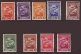 ST THOMAS AND PRINCE ISLAND  1938 AIR Complete Set, Afinsa 1/9, Superb Lightly Hinged Mint, Hardly Detectable. Fresh And - Andere & Zonder Classificatie