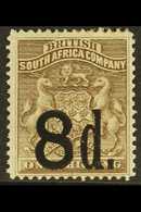 1892  8d On 1s Grey Brown, SG 17, Very Fine And Fresh Mint. For More Images, Please Visit Http://www.sandafayre.com/item - Other & Unclassified