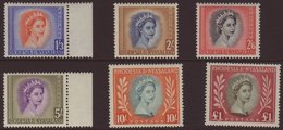 1954  1s 3d To £1 SG 10/15, Fine Never Hinged Mint. (6) For More Images, Please Visit Http://www.sandafayre.com/itemdeta - Rhodesia & Nyasaland (1954-1963)