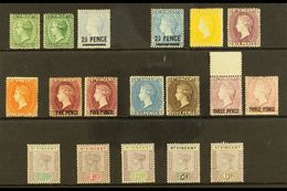 1885-1899 MINT SELECTION.  An Attractive Mint Selection With Values To 1s & Includes Some Shade Variants, Presented Chro - St.Vincent (...-1979)