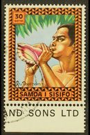 1975  30s Musical Instruments (SG 453) With Watermark Sideways Inverted, Very Fine Used. SG Unlisted - Only A Few Used E - Samoa