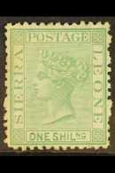 1872 - 3  1s Green, Sideways Wmk, SG 10, Mint Small Part Og, Light Gum Toning. Cat £500 For More Images, Please Visit Ht - Sierra Leone (...-1960)