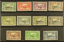 1938 "SPECIMENS"  ½d, 1½d Scarlet, 2d Mauve, 4d, 5d, 6d, 1s, 2s, 5s, 10s And £1 Definitives With Perf "SPECIMEN", Betwee - Sierra Leone (...-1960)