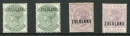 ZULULAND  Overprints On Natal 1888 ½d Dull Green With And Without Stop, 1893 6d Dull Purple, And Postal Fiscal 1891 1d,  - Non Classés